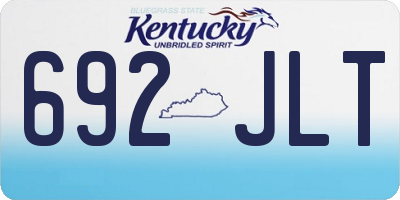 KY license plate 692JLT