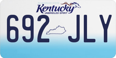 KY license plate 692JLY