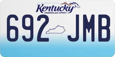 KY license plate 692JMB
