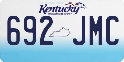 KY license plate 692JMC