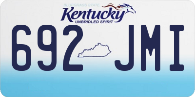 KY license plate 692JMI