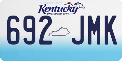 KY license plate 692JMK