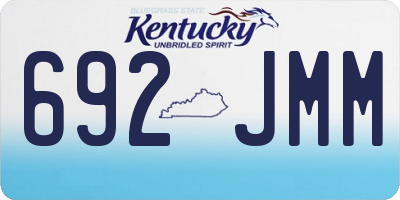 KY license plate 692JMM