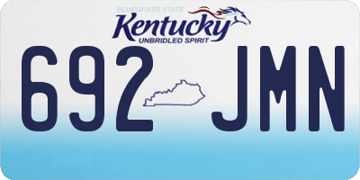 KY license plate 692JMN