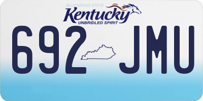KY license plate 692JMU