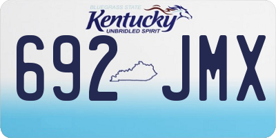 KY license plate 692JMX