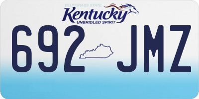 KY license plate 692JMZ
