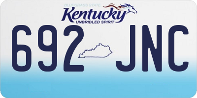 KY license plate 692JNC