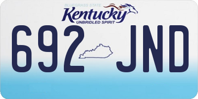KY license plate 692JND
