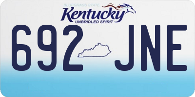 KY license plate 692JNE