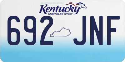 KY license plate 692JNF