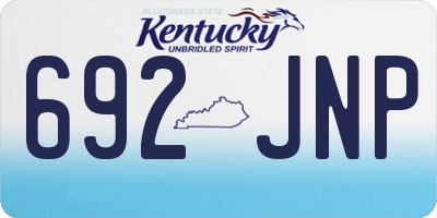 KY license plate 692JNP