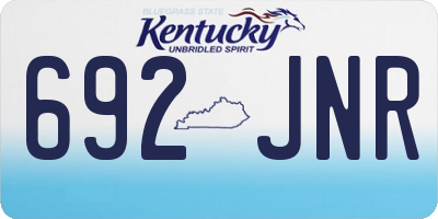 KY license plate 692JNR