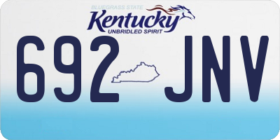KY license plate 692JNV