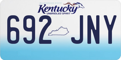 KY license plate 692JNY