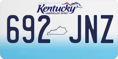 KY license plate 692JNZ