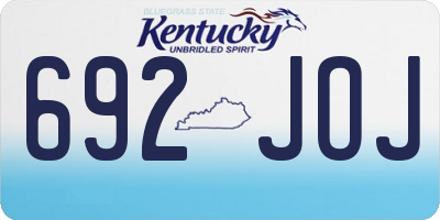 KY license plate 692JOJ