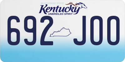 KY license plate 692JOO