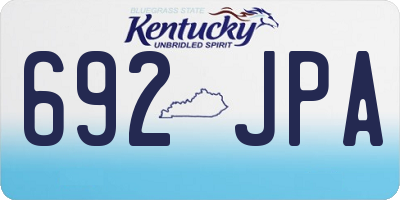 KY license plate 692JPA