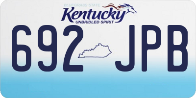KY license plate 692JPB