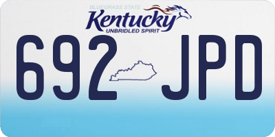 KY license plate 692JPD