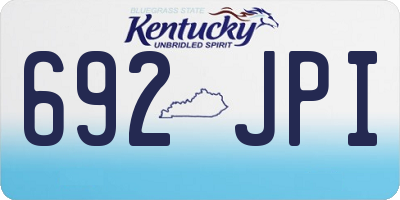 KY license plate 692JPI