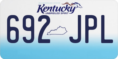 KY license plate 692JPL