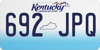 KY license plate 692JPQ