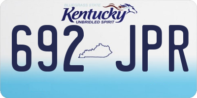 KY license plate 692JPR