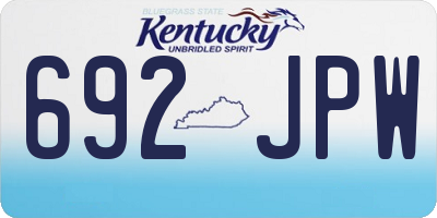 KY license plate 692JPW