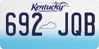 KY license plate 692JQB