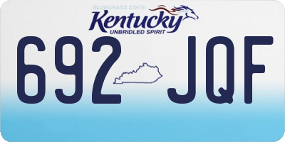 KY license plate 692JQF