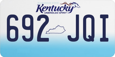 KY license plate 692JQI