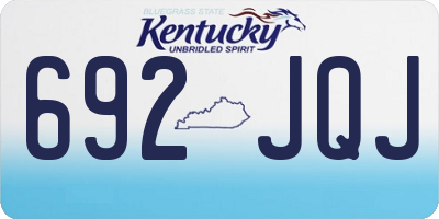 KY license plate 692JQJ