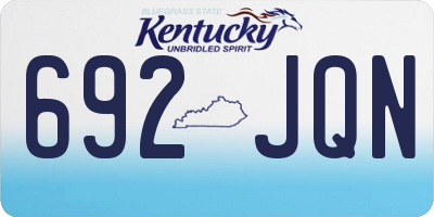 KY license plate 692JQN
