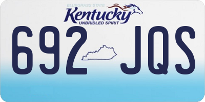 KY license plate 692JQS