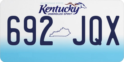 KY license plate 692JQX