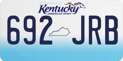 KY license plate 692JRB