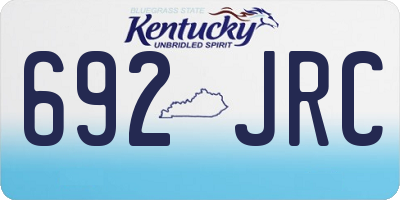 KY license plate 692JRC