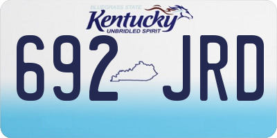 KY license plate 692JRD