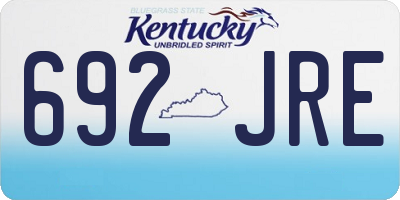 KY license plate 692JRE