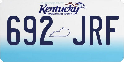 KY license plate 692JRF