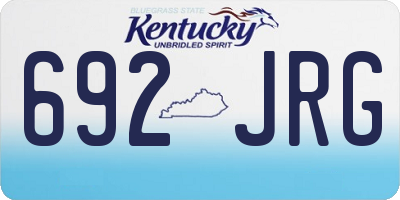 KY license plate 692JRG