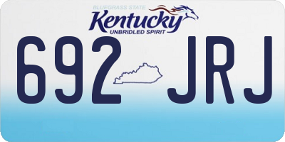 KY license plate 692JRJ