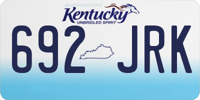 KY license plate 692JRK