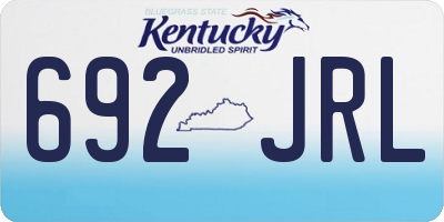KY license plate 692JRL