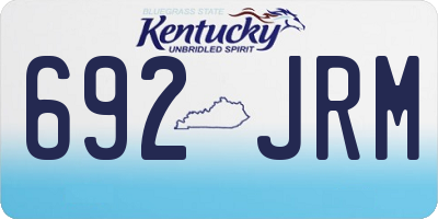 KY license plate 692JRM