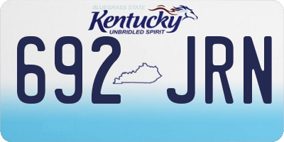 KY license plate 692JRN