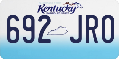 KY license plate 692JRO