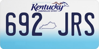 KY license plate 692JRS